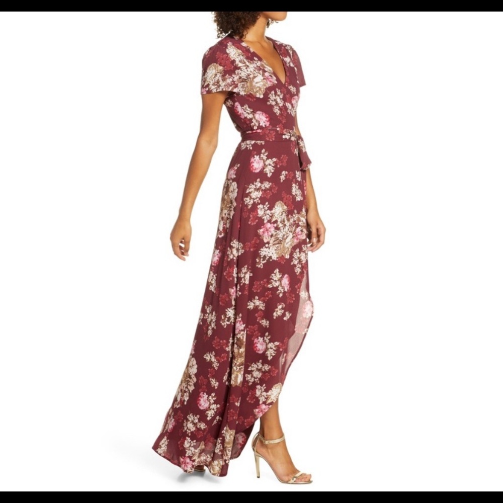 WAYF Zoey short sleeve wrap dress - size M
